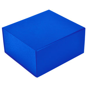 Коробка  подарочная складная ,  синий, 22 x 20 x 11 cm,  кашированный картон,  тиснение, шелкография