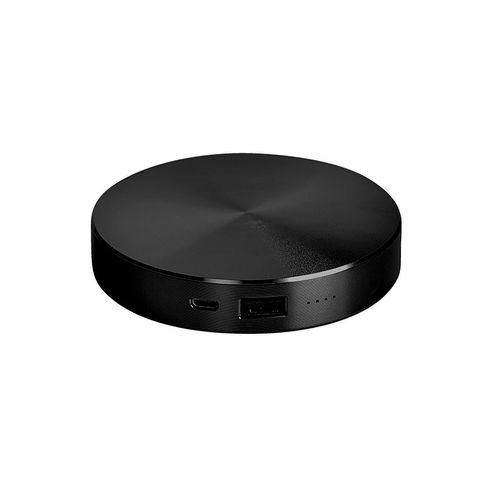 Универсальное зарядное устройство UFO (6000mAh) в подарочной коробке, черный,8,6х1,5 см,металл
