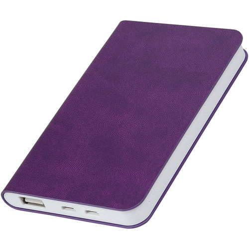 Универсальное зарядное устройство Softi (4000mAh),фиолетовый, 7,5х12,1х1,1см, искусственная кожа