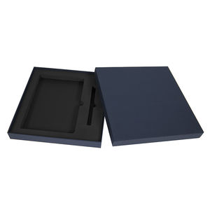 Коробка под ежедневник 130*210 мм и ручку, картон, темно-синий