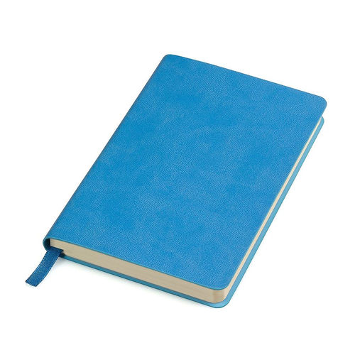 Бизнес-блокнот URBAN, 130 × 210 мм,  голубой,  мягкая обложка,  блок-линейка, тиснение