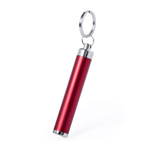Брелок с фонариком BIMOX, красный, L=8,5см, пластик