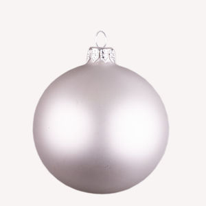 Шар новогодний Matt, диаметр 8 см., стекло, серебро